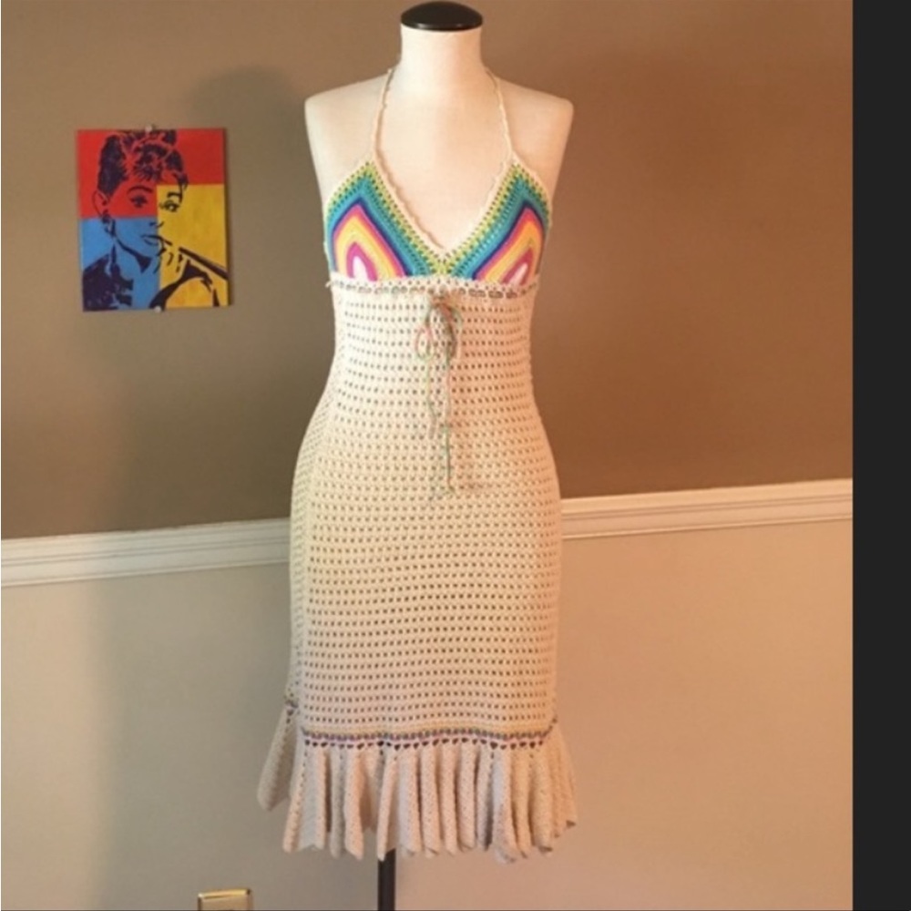 Victoria's Secret crochet rainbow dress